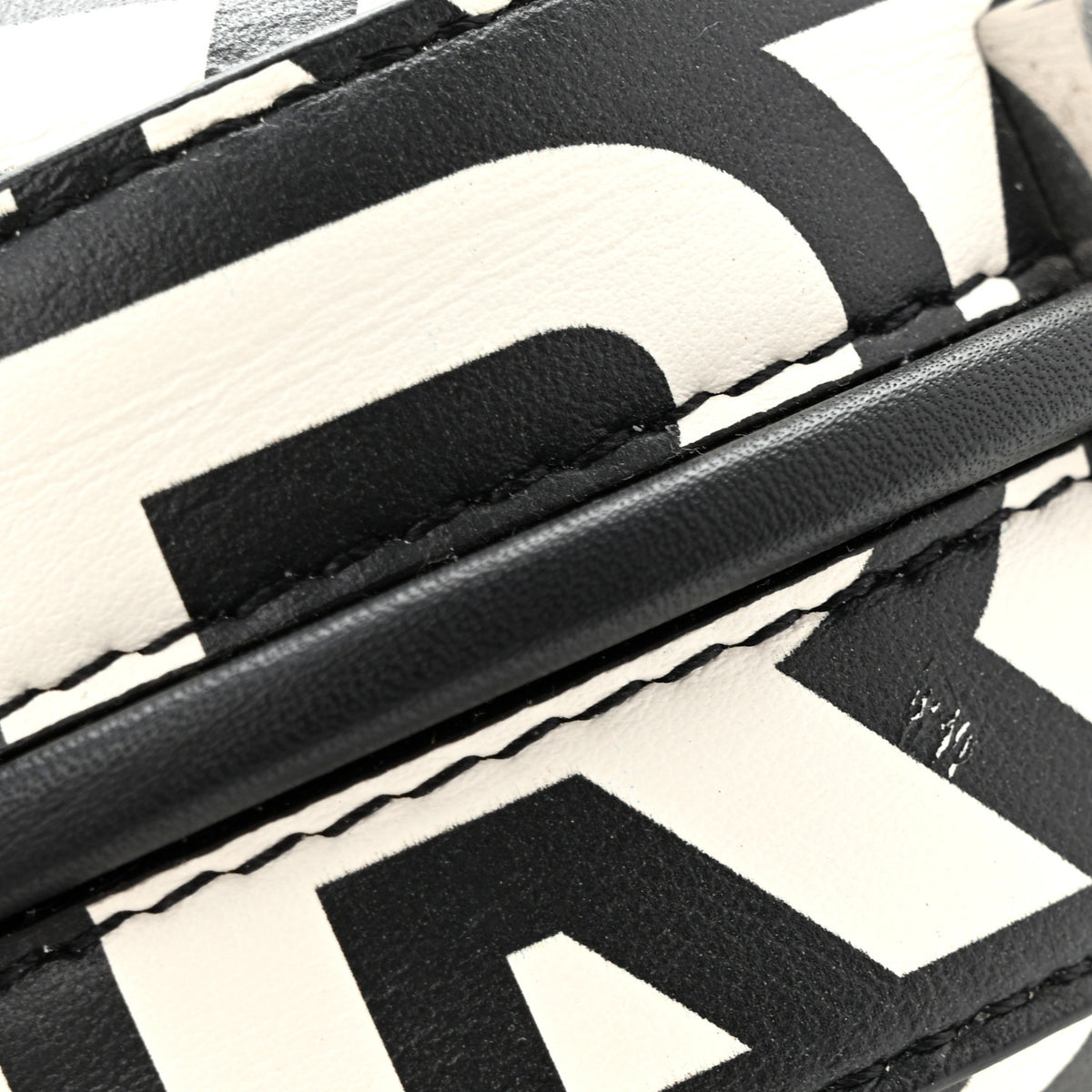 Fendi X MARC JACOBS Nappa Vitello King Logo Print Nano Fendigraphy Hobo Charm White Black 10 of 14