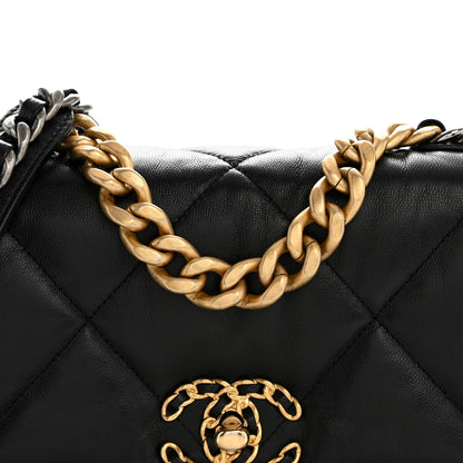 Chanel Goatskin Quilted Medium Chanel 19 Flap Black 8 of 12