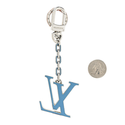 Louis Vuitton Metal Palladiium Finish Lacquer LV Initiales Bag Charm Key Holder 2 of 5