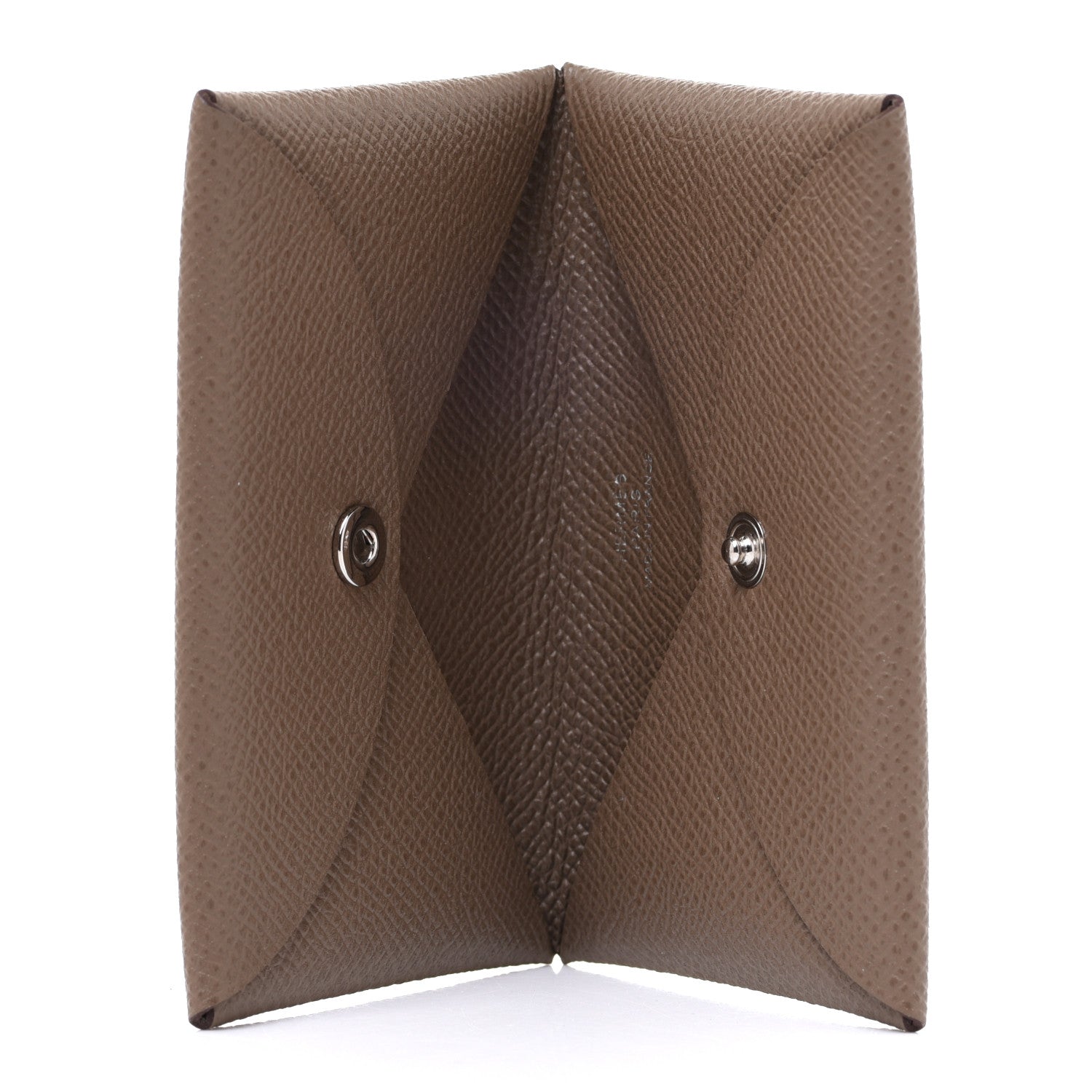 Hermes Epsom Calvi Card Case Etoupe 5 of 8