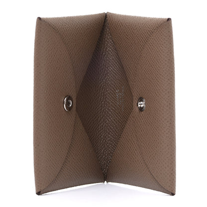 Hermes Epsom Calvi Card Case Etoupe 5 of 8