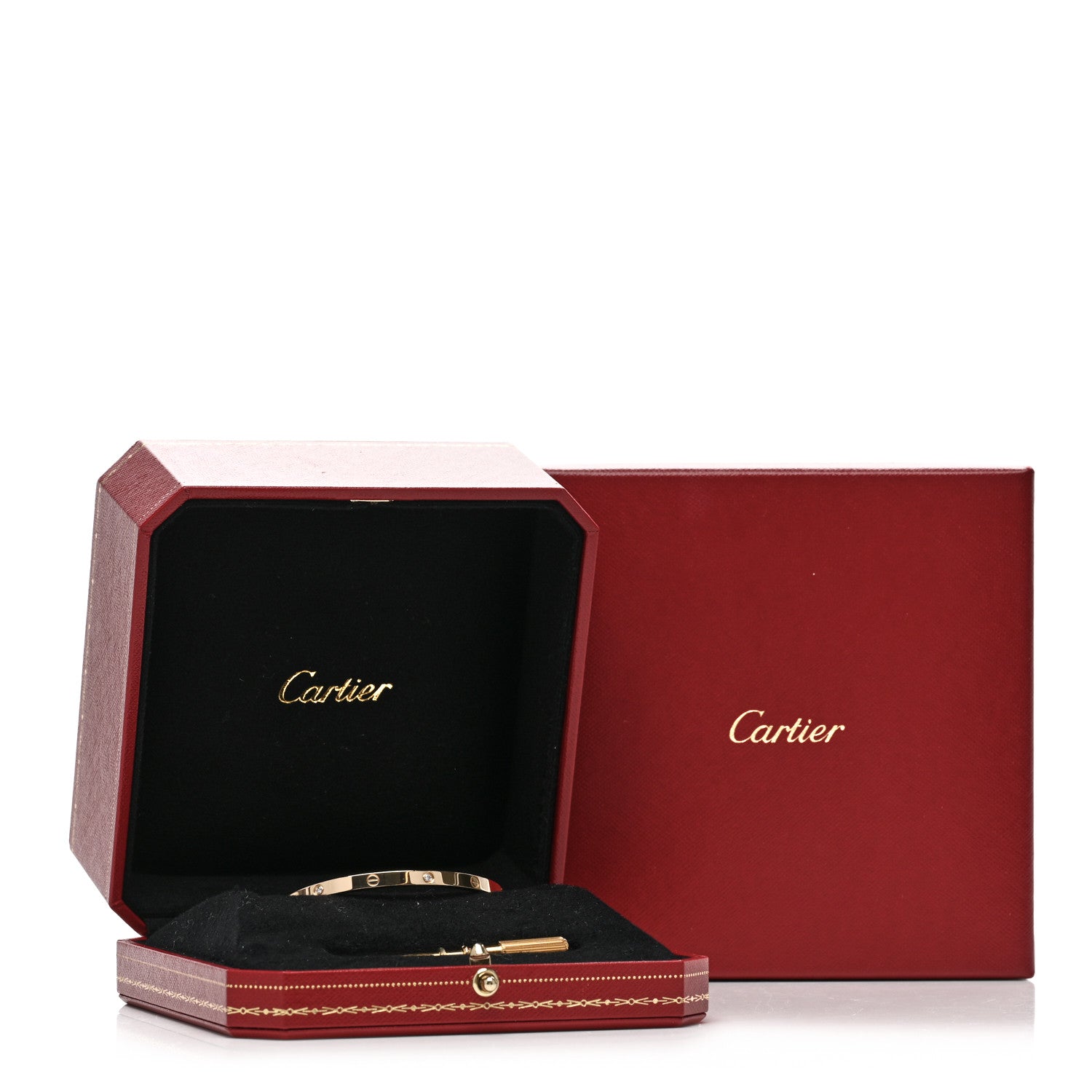 Cartier 18K Yellow Gold 6 Diamond Small LOVE Bracelet 16 5 of 5