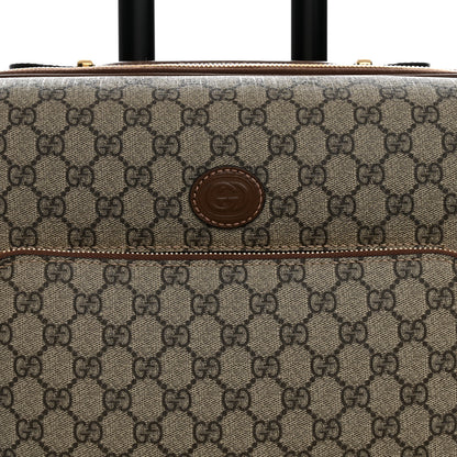 Gucci GG Supreme Monogram Azalea Calfskin Retro Interlocking G Small Savoy Cabin Trolley Beige Ebony Brown Sugar 7 of 9