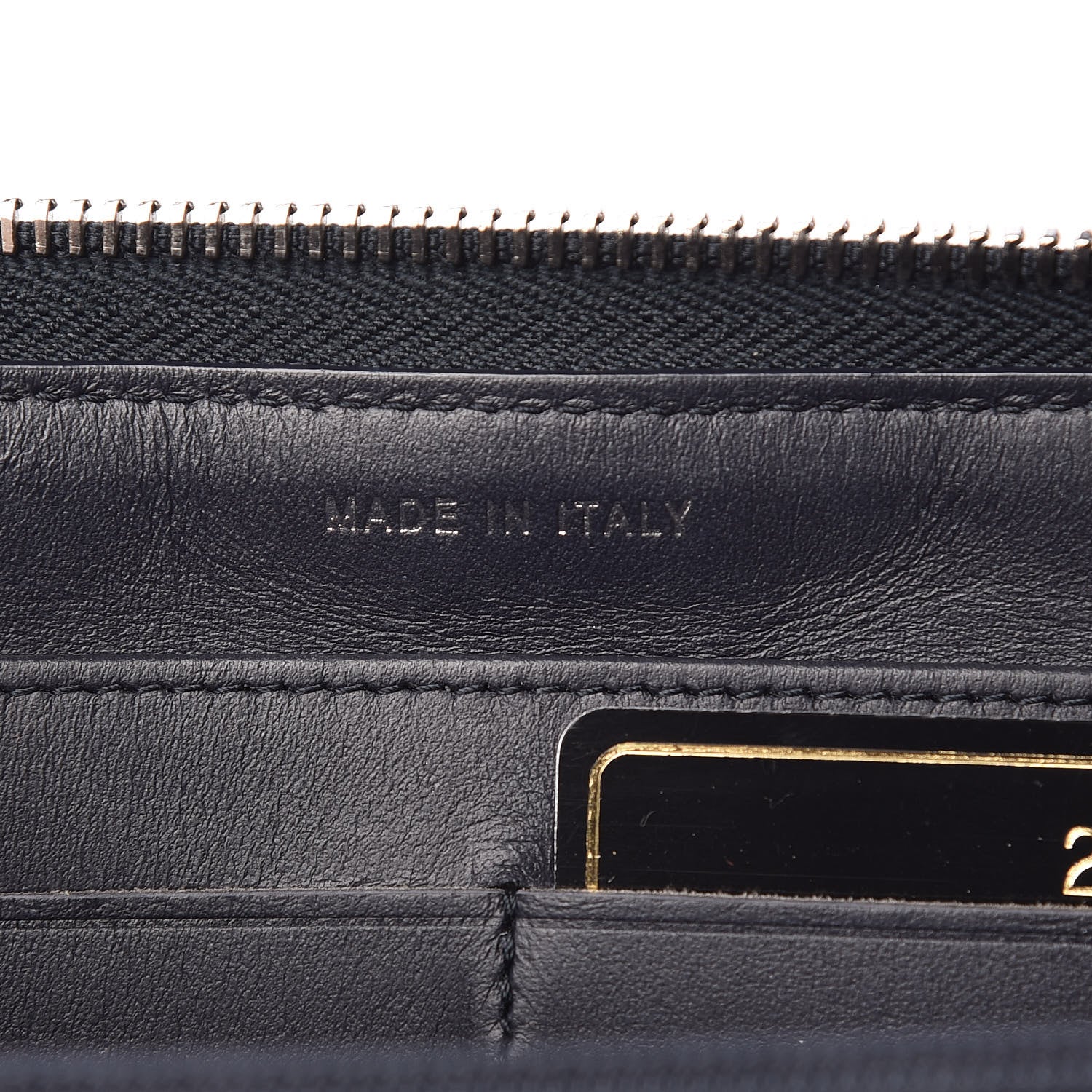 Chanel Denim Deauville Zip Around Wallet Dark Blue 7 of 14