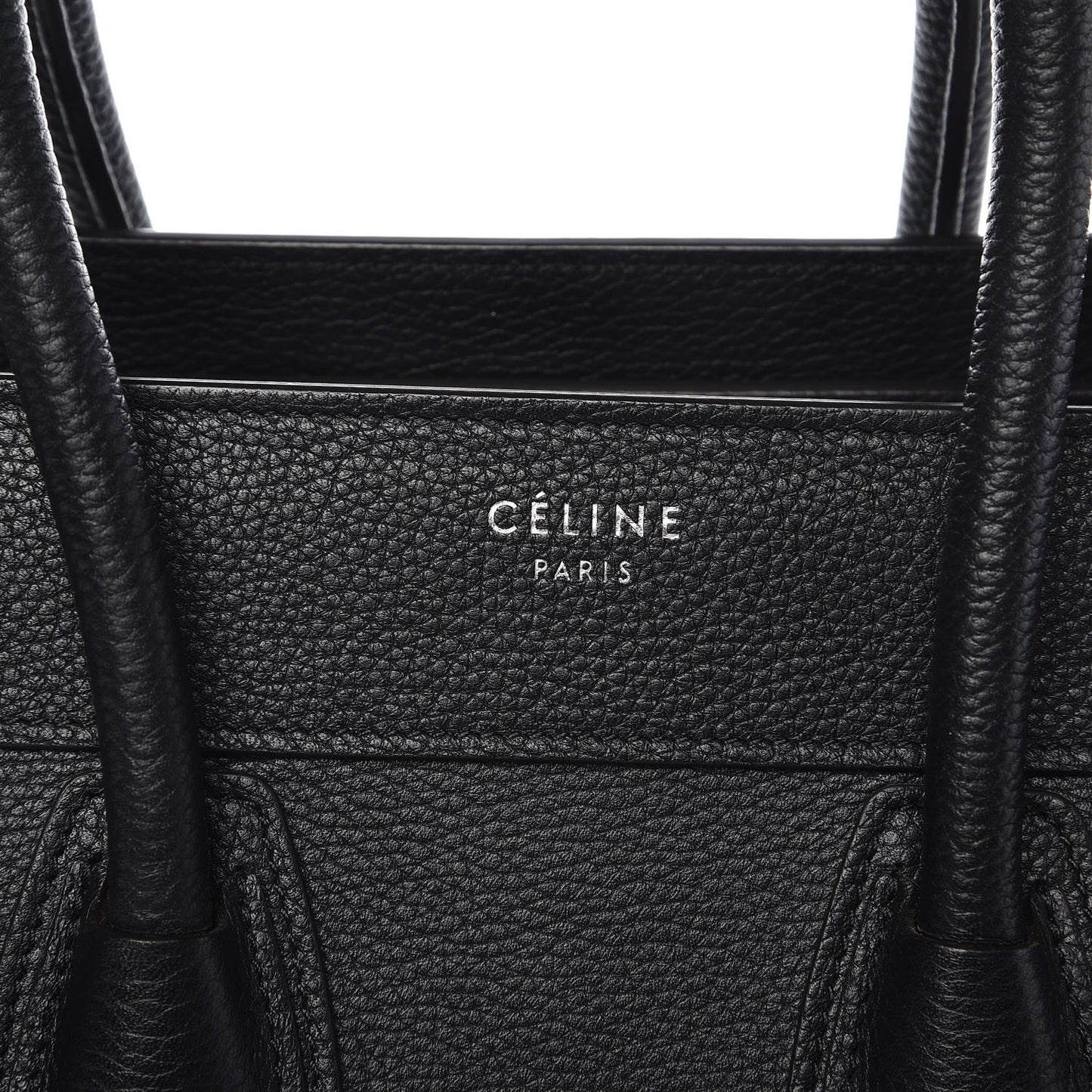 Drummed Calfskin Micro Luggage Black