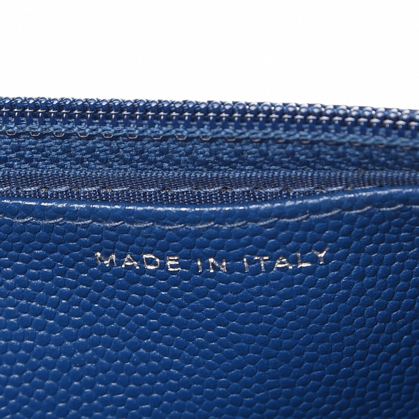 Caviar Quilted Boy Wallet On Chain WOC Blue