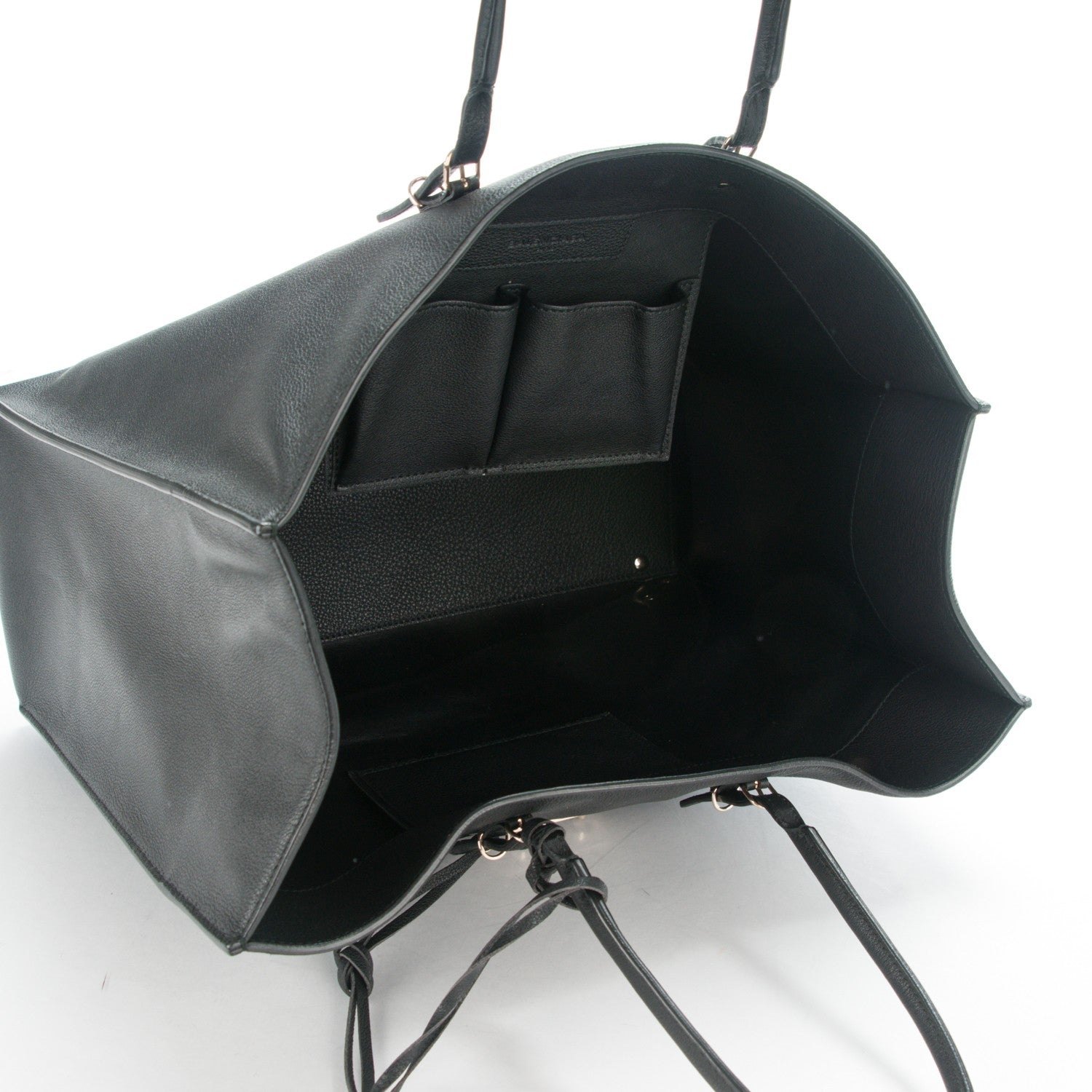 Balenciaga Grained Calfskin Gold Metallic Edge Hardware Papier A4 Tote Black 5 of 7