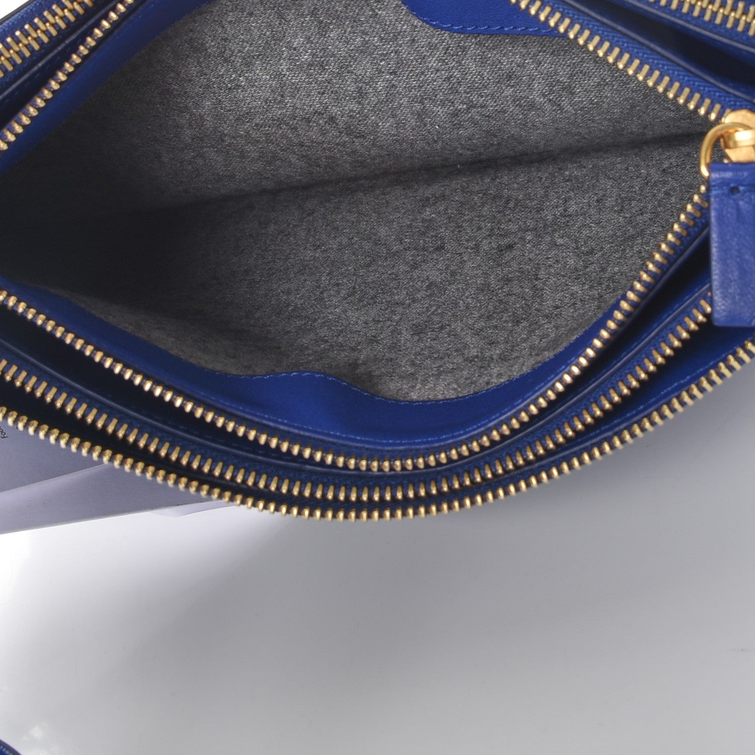 Celine Lambskin Large Trio Crossbody Bag Indigo 6 of 11