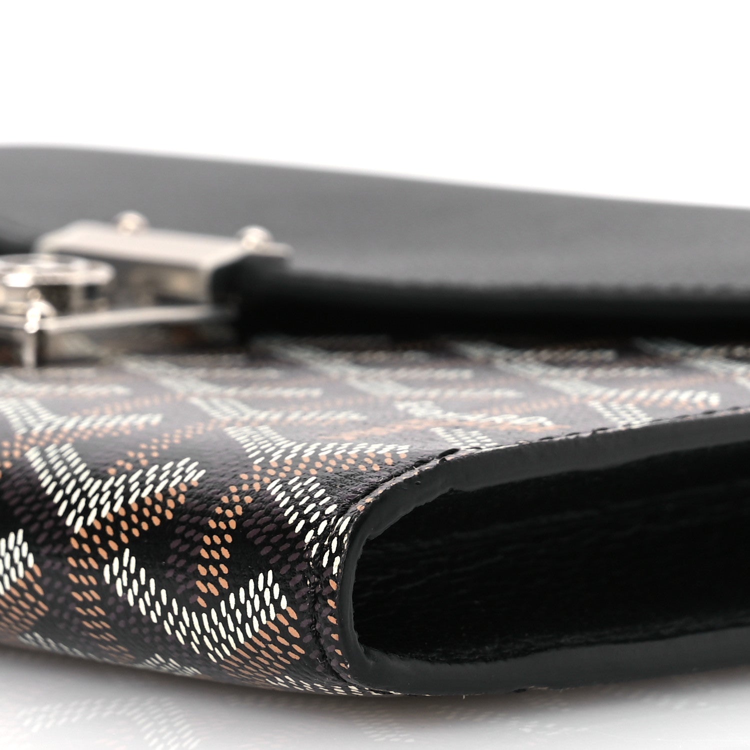 Goyard Goyardine Calfskin Chypre Wallet Pouch Black 11 of 12