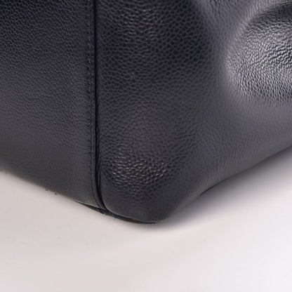 Chanel Caviar Quilted Grand Shopping Tote GST Dark Navy Blue 13 of 14