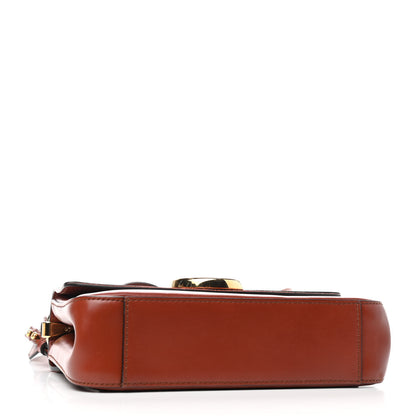 Chloe Shiny Calfskin Suede Small C Double Carry Bag Sepia Brown 3 of 11