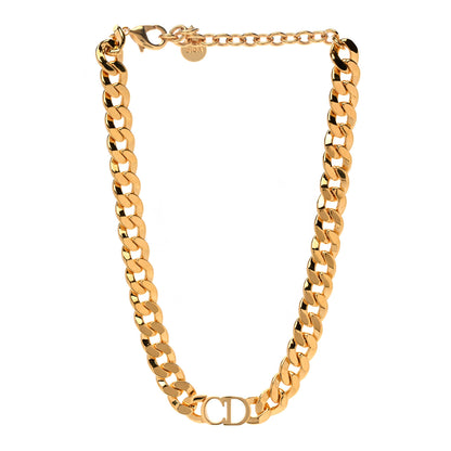 Christian Dior Metal Danseuse Etoile Chain Choker Necklace Gold 3 of 4