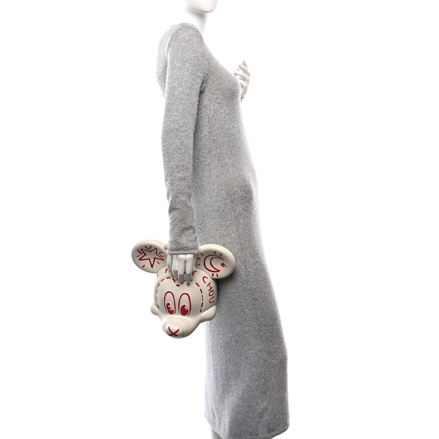 X DISNEY Plastic Mickey Mouse Top Handle Bag White