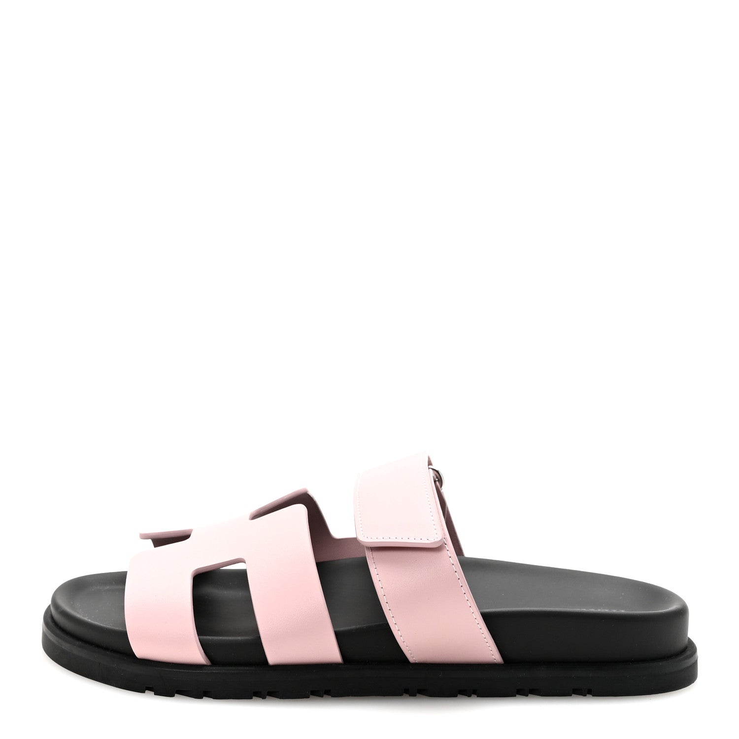 Hermes Calfskin Womens Chypre Sandals 37 Rose Cancan 1 of 10
