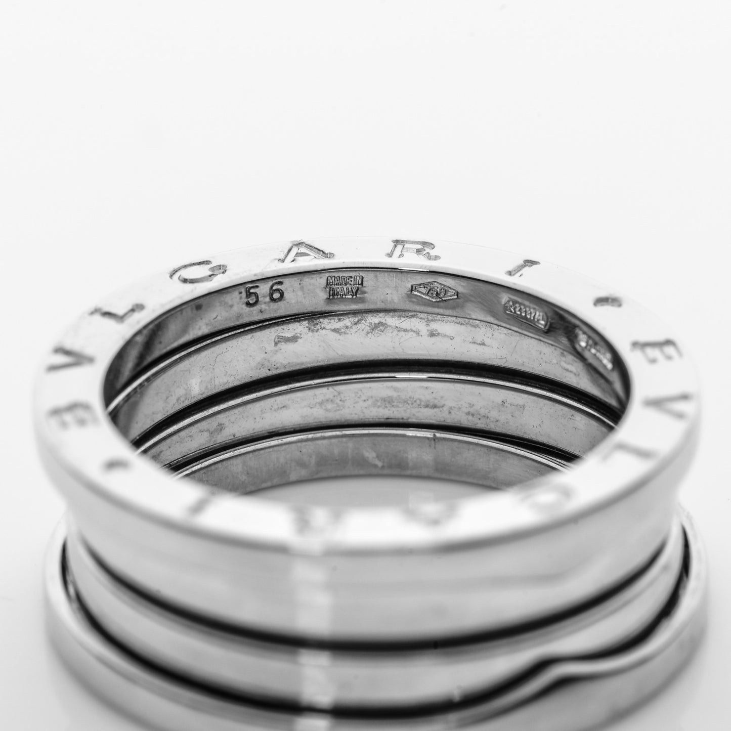 18K White Gold B.Zero1 3 Band Ring 56 7.5