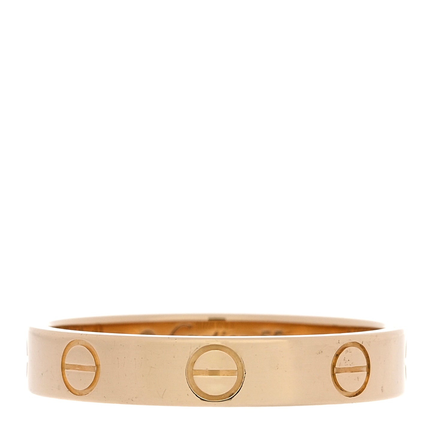 18K Yellow Gold 3.5mm LOVE Wedding Band Ring 55 7.25