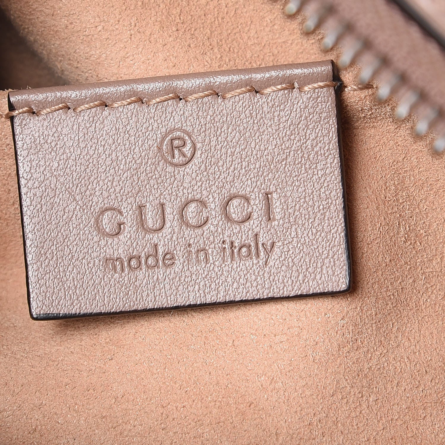 Gucci Calfskin Matelasse Mini GG Marmont Chain Shoulder Bag Nude 8 of 9