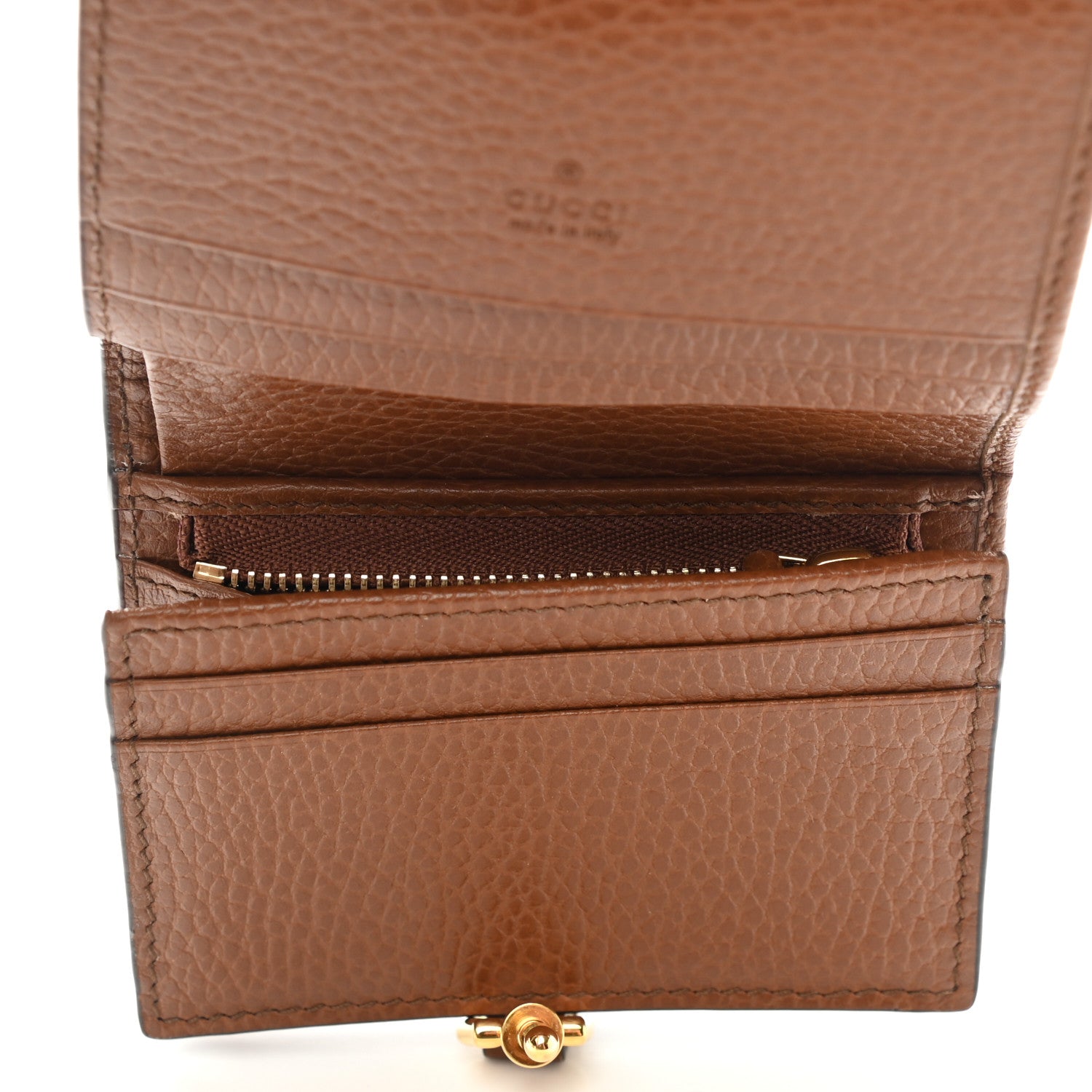 Gucci New Denim GG Monogram Jackie 1961 Card Case Blue Tea Cuir 5 of 7