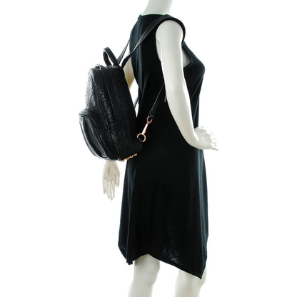 Alexander Wang Pebbled Lambskin Dumbo Backpack Black Rose Gold Hardware 2 of 7