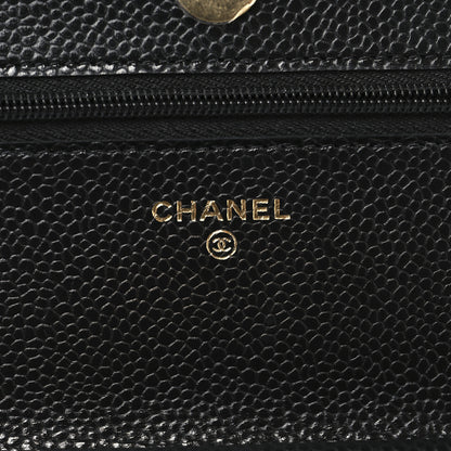 Chanel Caviar Quilted Wallet on Chain WOC Black 5 of 11