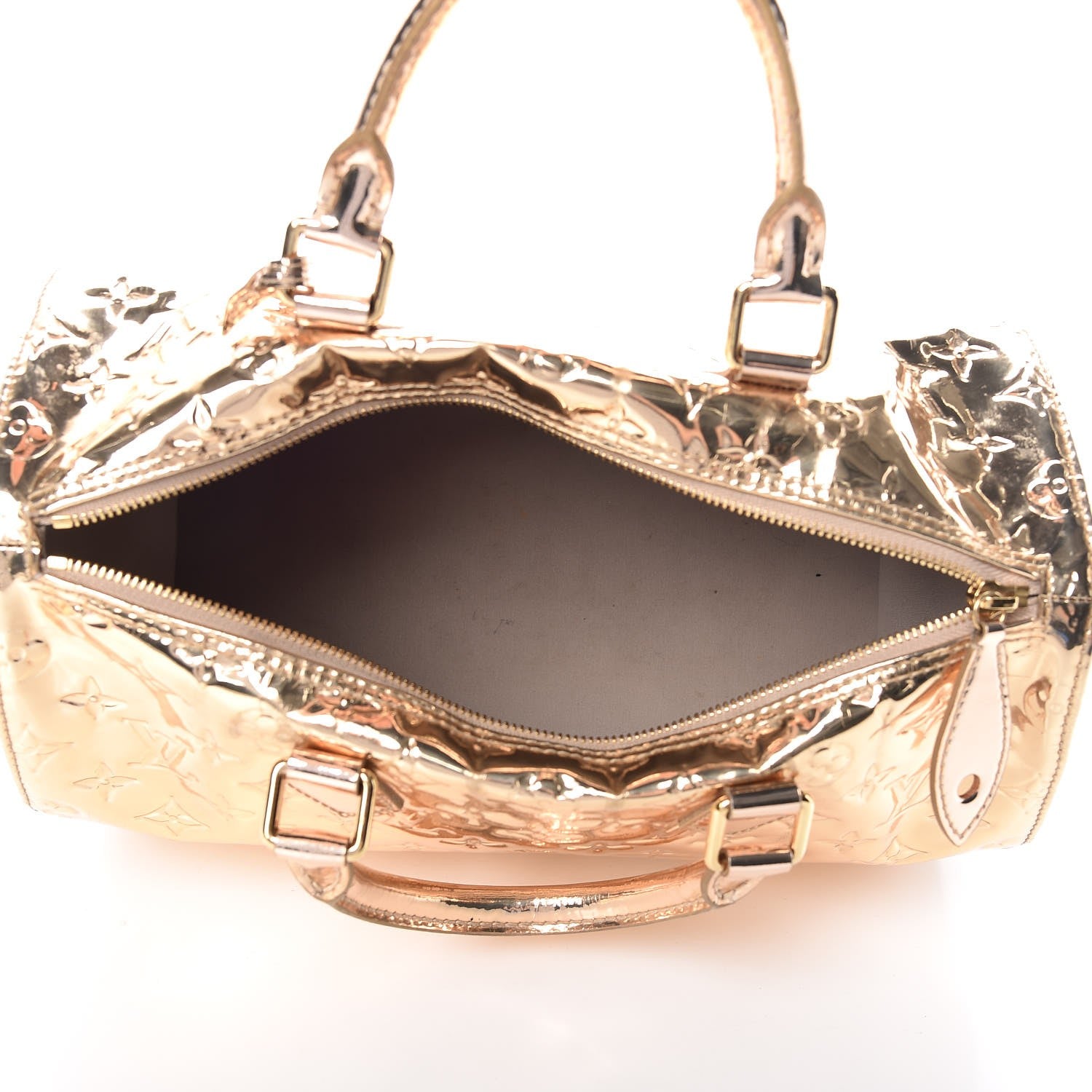 Louis Vuitton Monogram Miroir Speedy 35 Gold 5 of 9