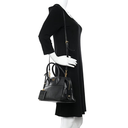 Prada Saffiano City Calfskin Small Esplanade Tote Black 2 of 27