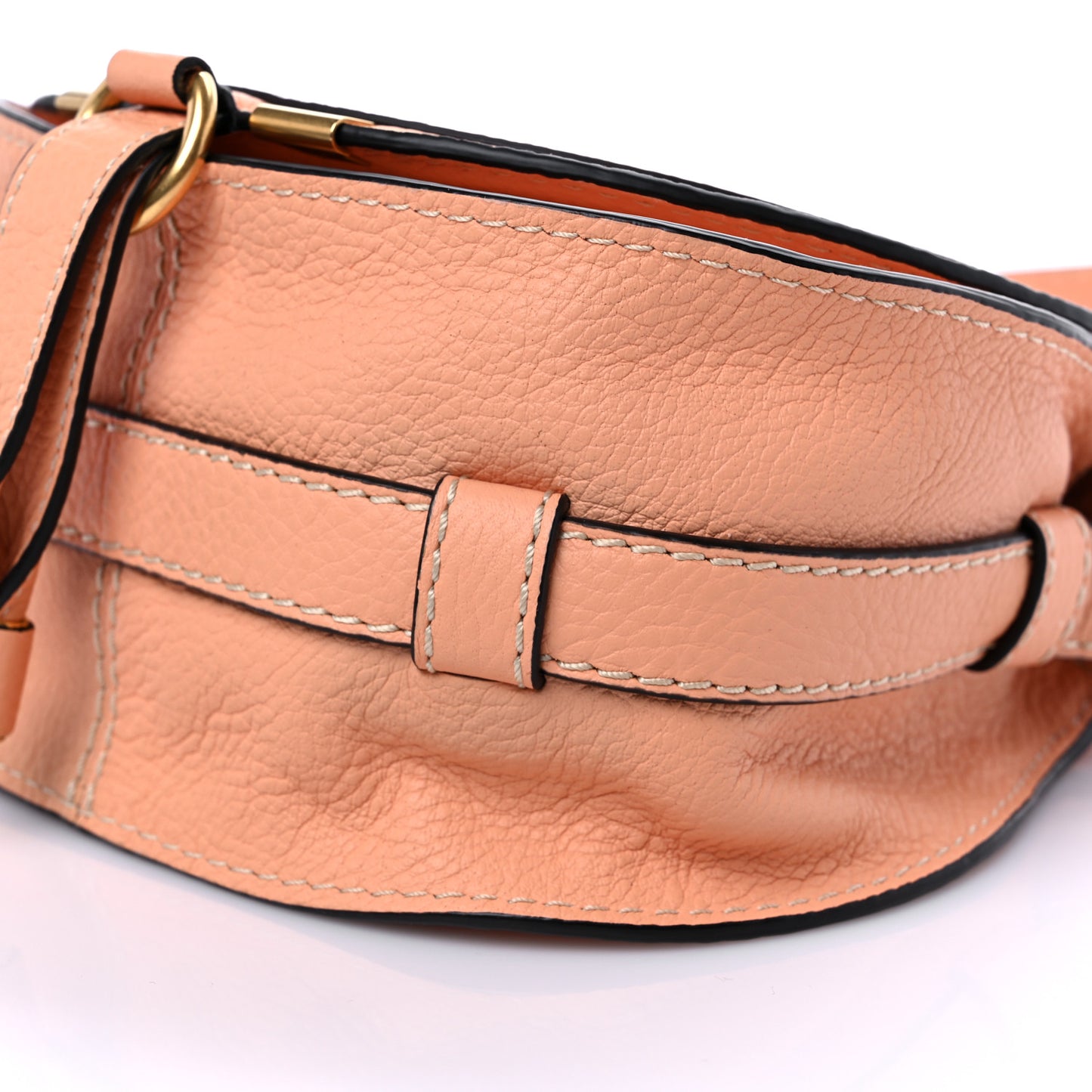 Calfskin Mini Marcie Round Crossbody Bag Peach Bloom