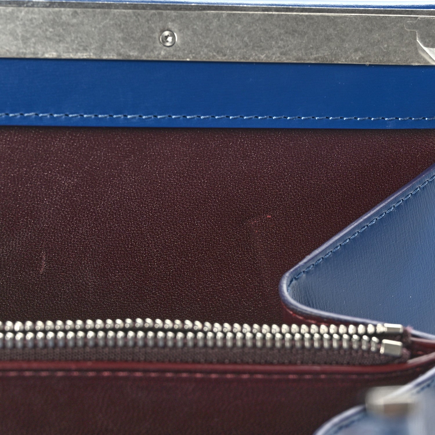 Celine Patina Box Calfskin Medium Clasp Bag Lazuli 10 of 10