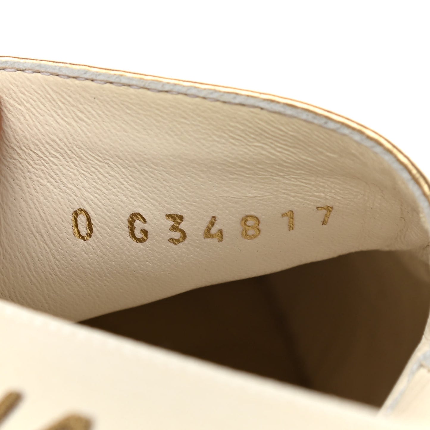 Metallic Lambskin CC Slingback Espadrilles 39 Ivory Gold