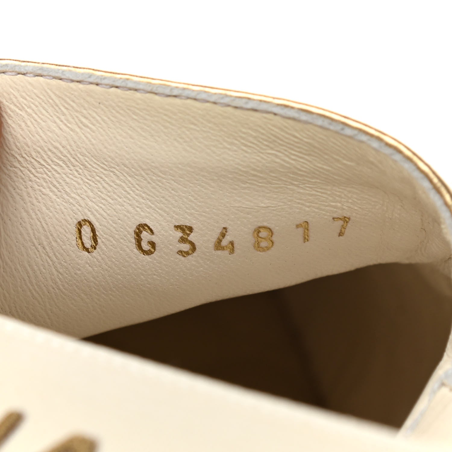 Chanel Metallic Lambskin CC Slingback Espadrilles 39 Ivory Gold 8 of 8