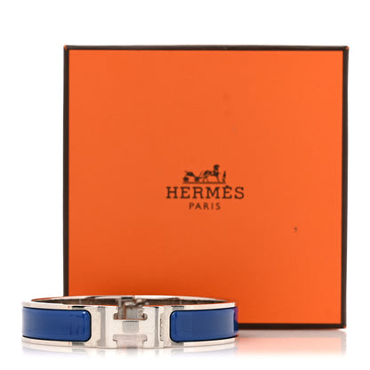 Hermes Narrow Enamel Clic Clac H Bracelet PM Bleu Royal 7 of 7