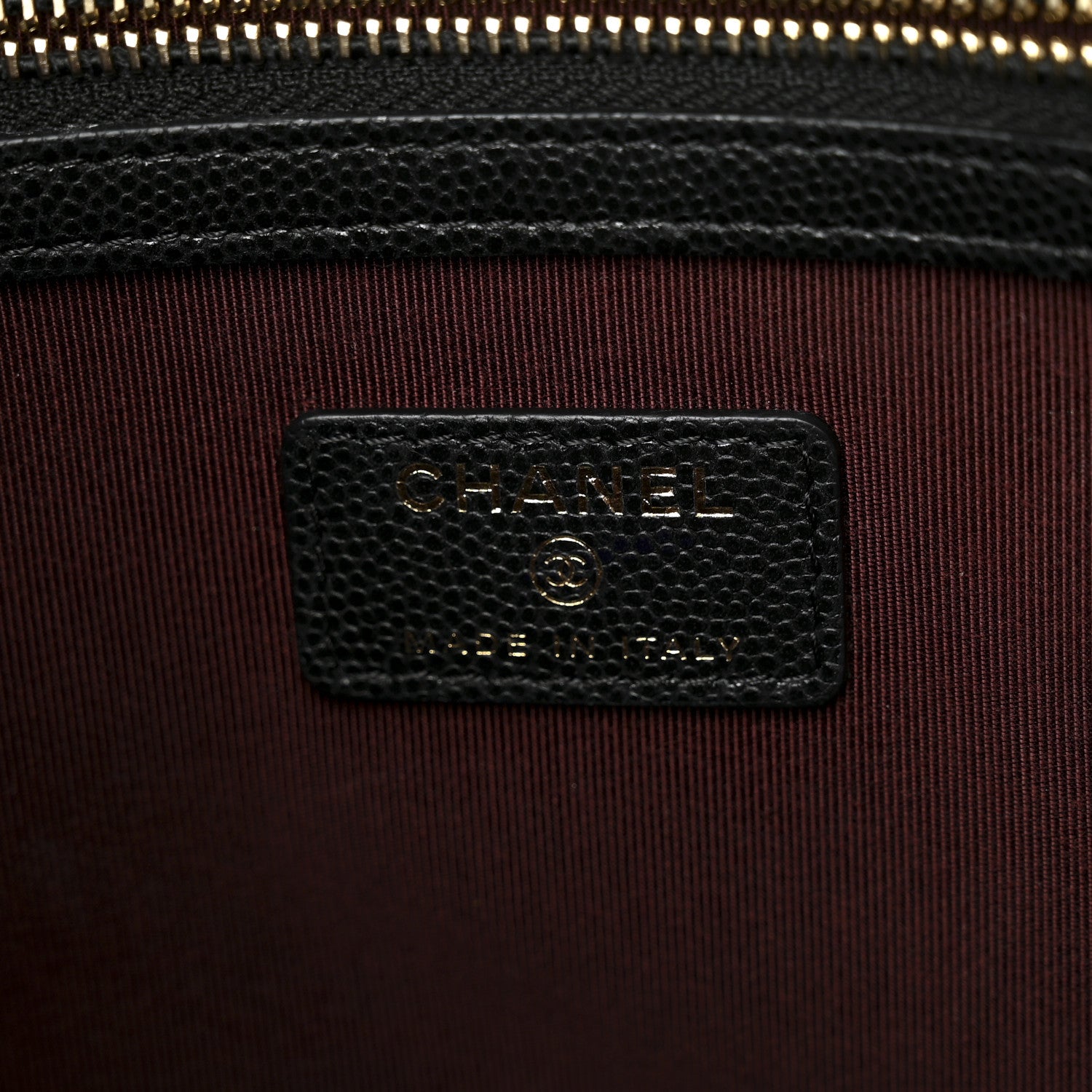 Chanel Caviar Quilted Large Cosmetic Case Black 6 of 7