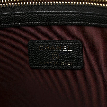 Chanel Caviar Quilted Large Cosmetic Case Black 6 of 7