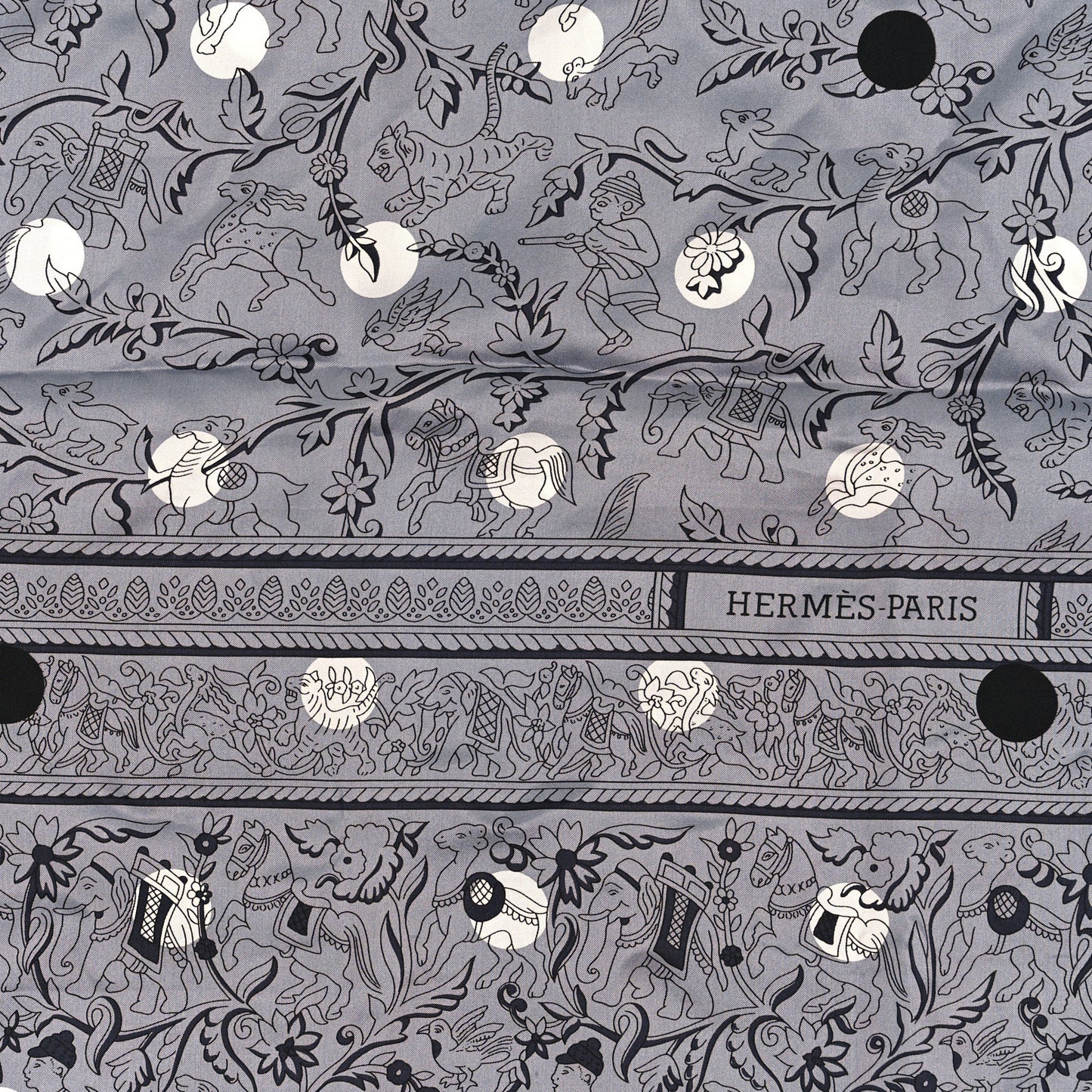 Silk Chasse Aux Pois Shawl 140