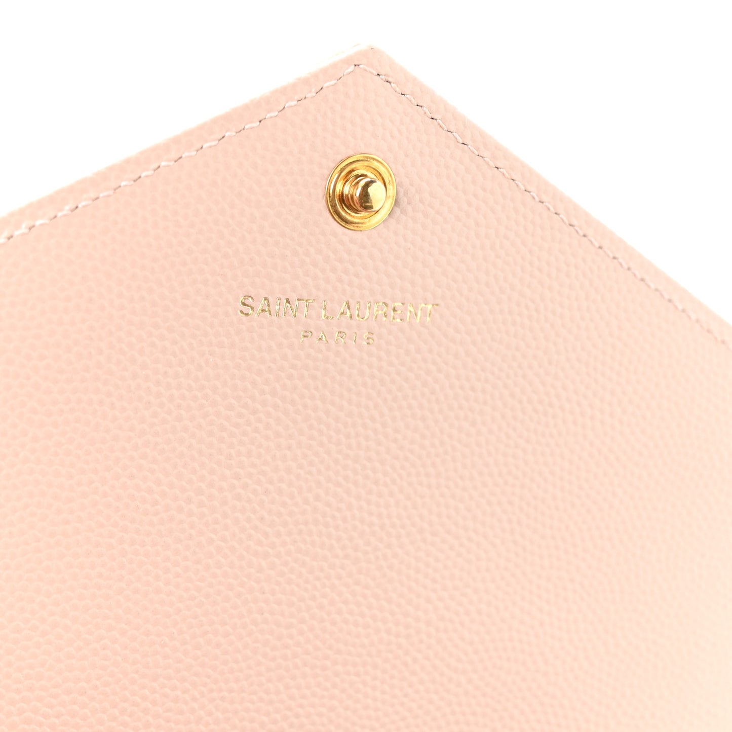 Grain De Poudre Matelasse Chevron Monogram Envelope Chain Wallet Rose Antic