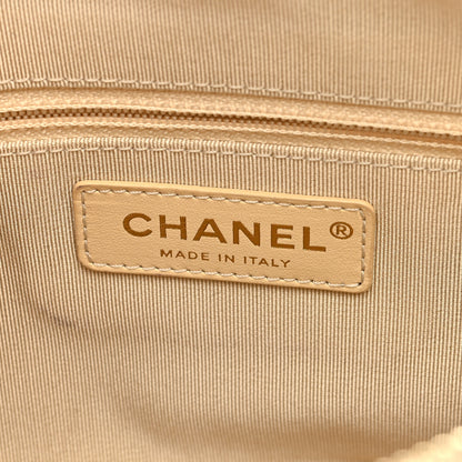 Chanel Goatskin Quilted Tri-Color Medium In & Out Camera Case Beige White Black 7 of 12