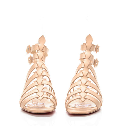 Christian Louboutin Calf Vegetale Neronna Flat Sandals 36.5 Natural 2 of 8