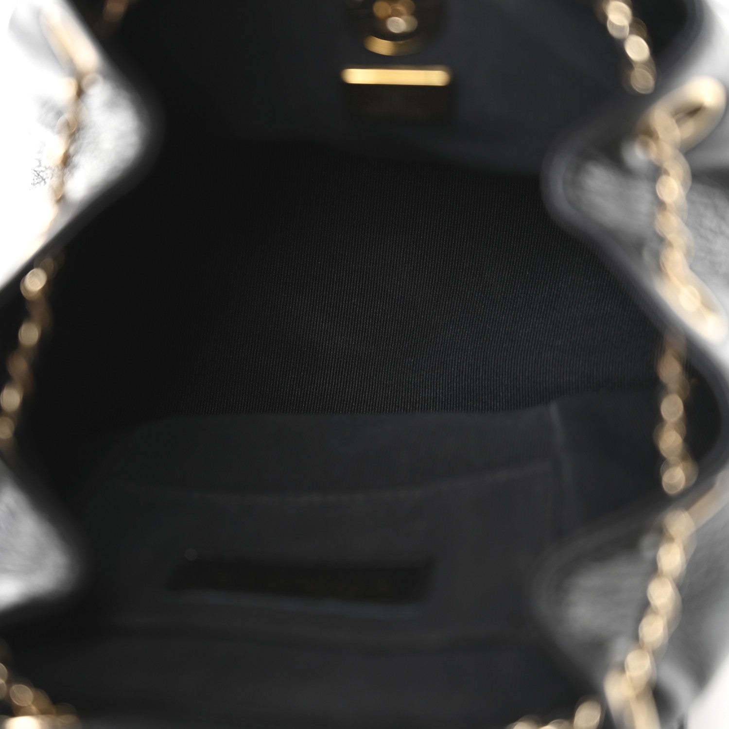 Chanel Glazed Aged Calfskin Quilted Small Duma Drawstring Backpack Black 5 of 11