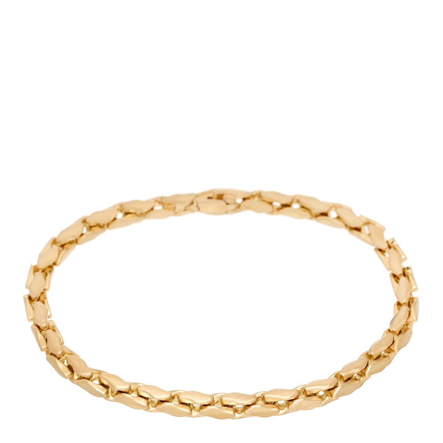 David Yurman 18K Yellow Gold 5mm Fluted Chain Bracelet 1 of 5