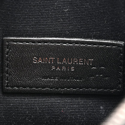 Saint Laurent Grain De Poudre Chevron Monogram Monochrome Bill Pouch Black 6 of 7