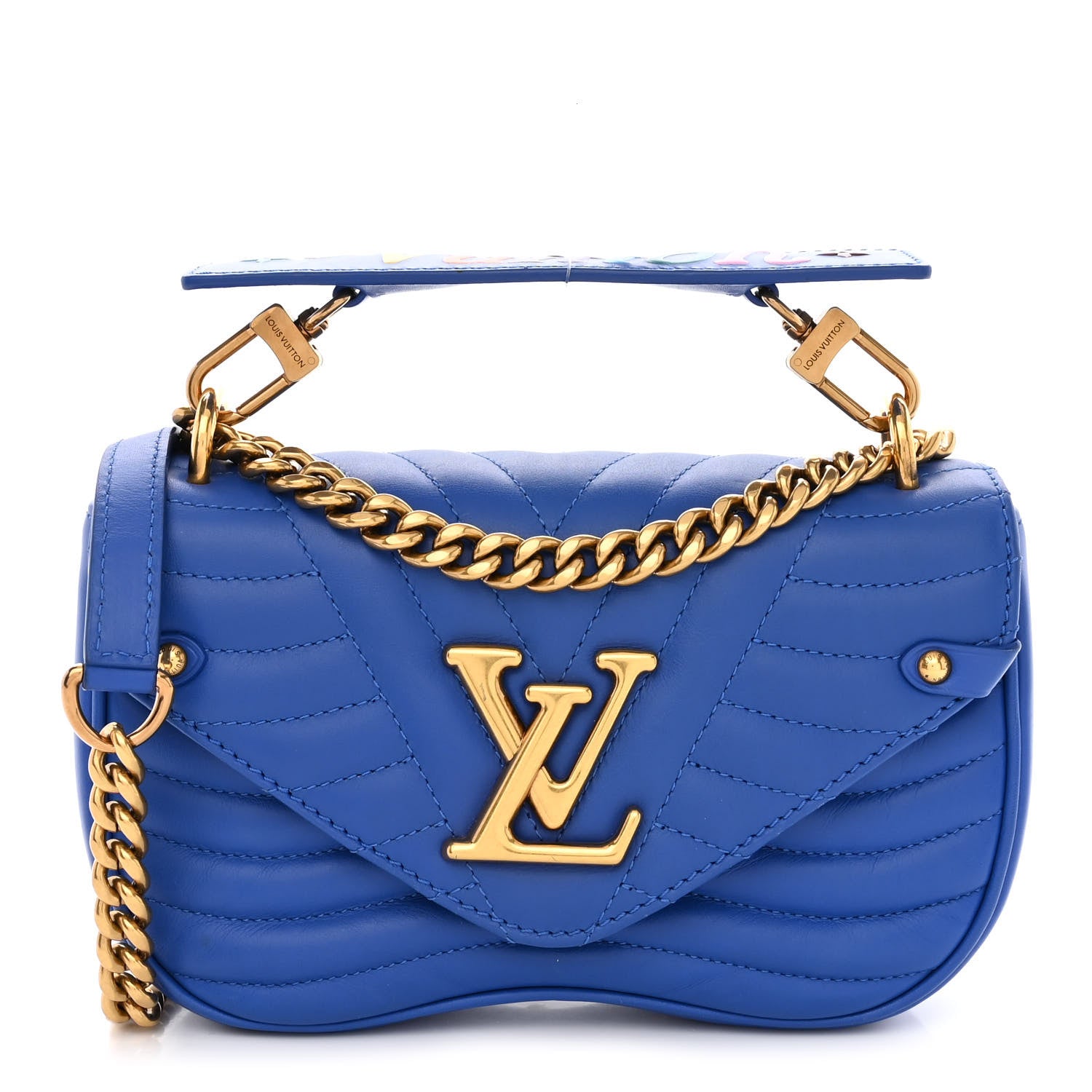 Louis Vuitton Calfskin New Wave Chain PM Blue Neon 1 of 10