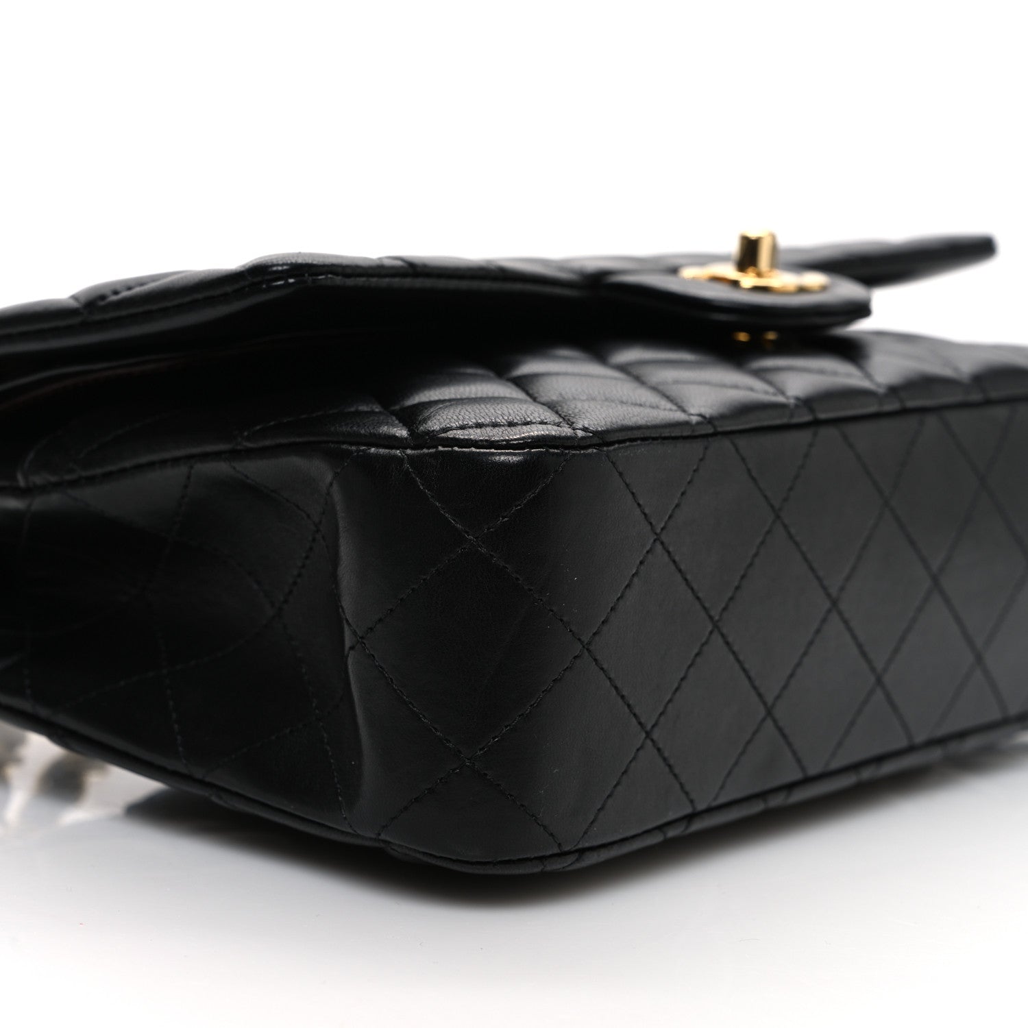 Chanel Lambskin Quilted Medium Double Flap Black 9 of 10