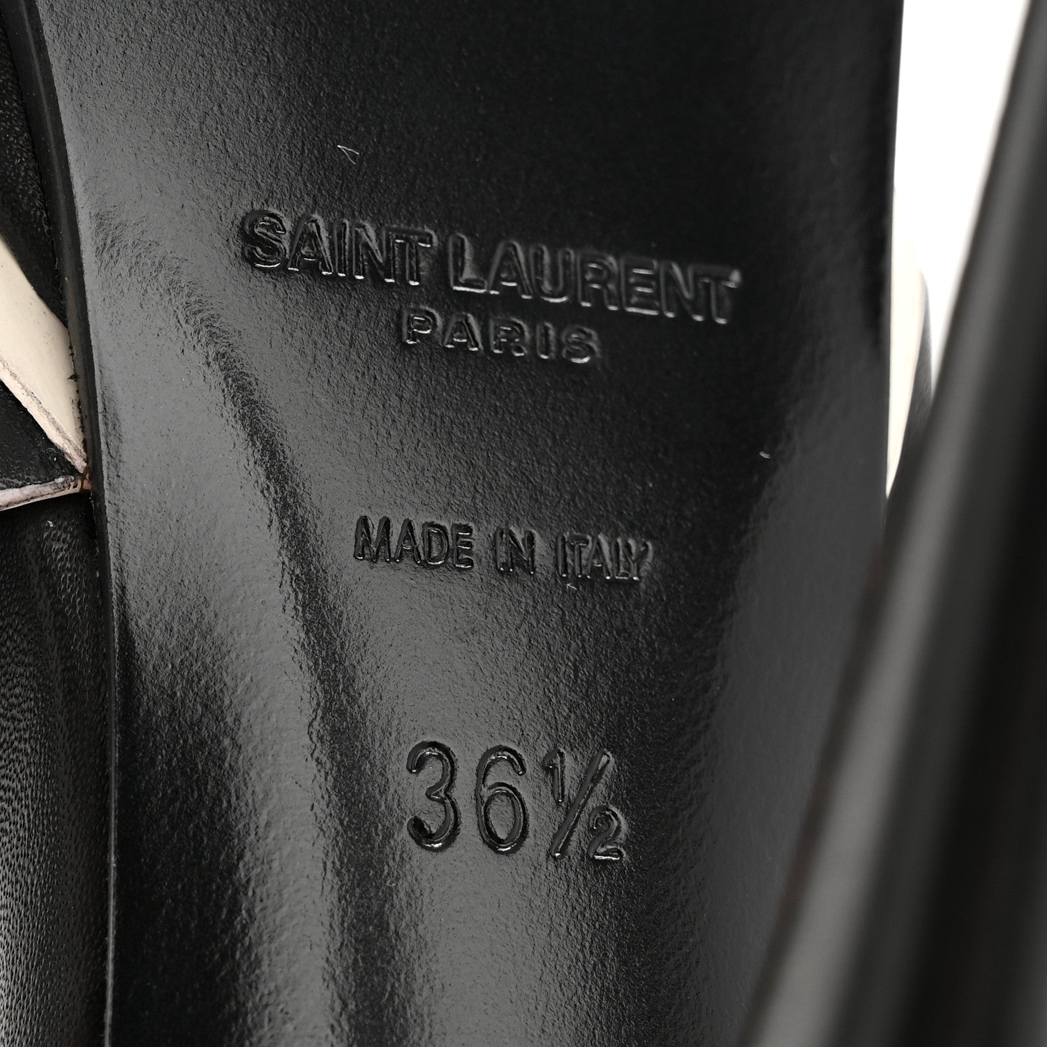 Saint Laurent Calfskin Tribute 105 Platform Sandals 36.5 Black 7 of 11