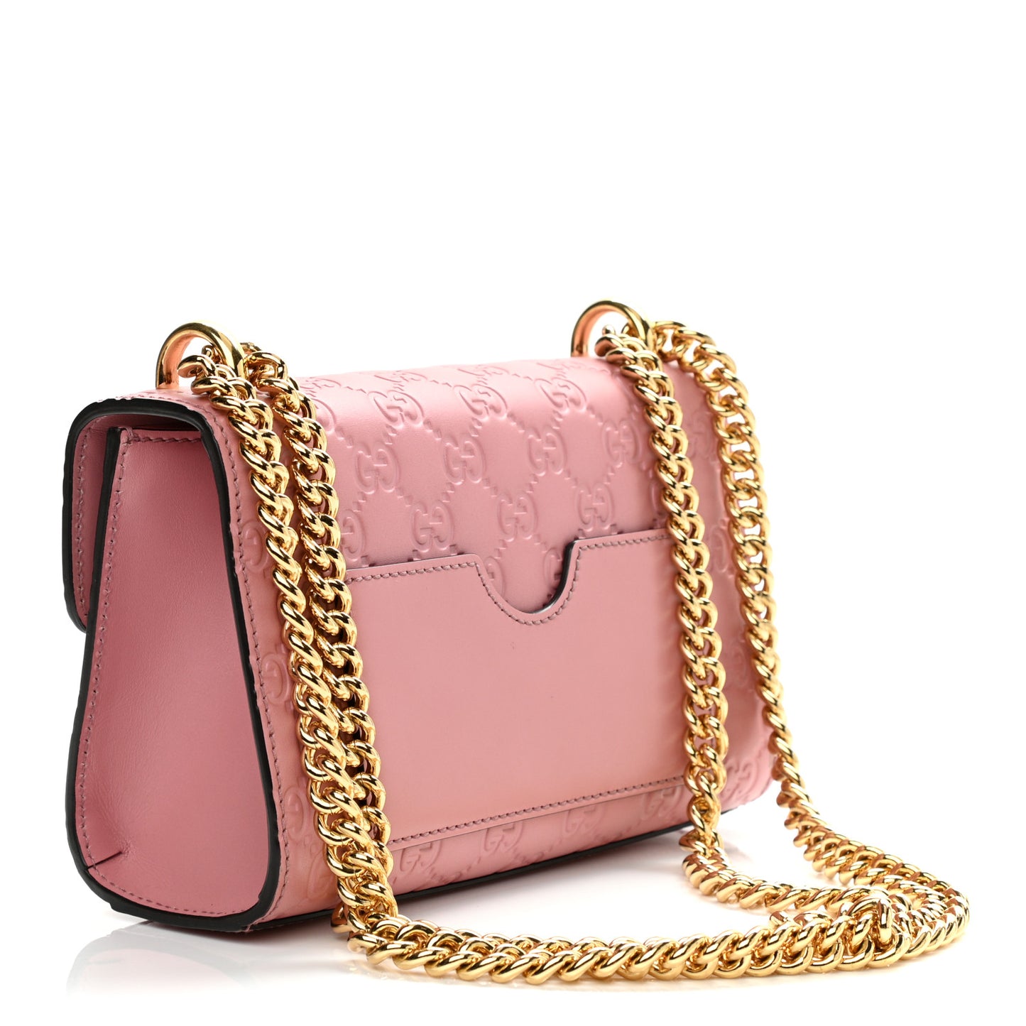 Guccissima Small Padlock Shoulder Bag Rose Baby Candy
