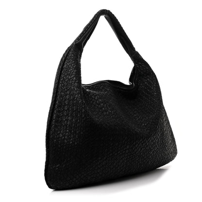Bottega Veneta Nappa Intrecciato Weave Maxi Veneta Hobo Black 3 of 10