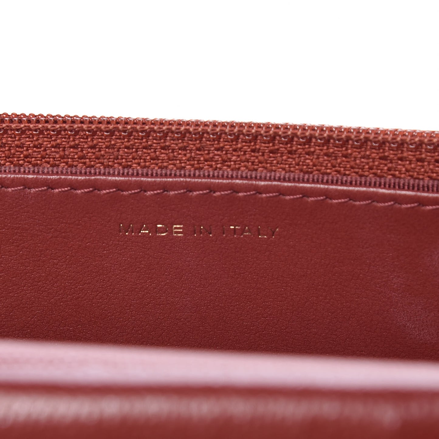 Metallic Caviar Quilted Wallet On Chain WOC Red