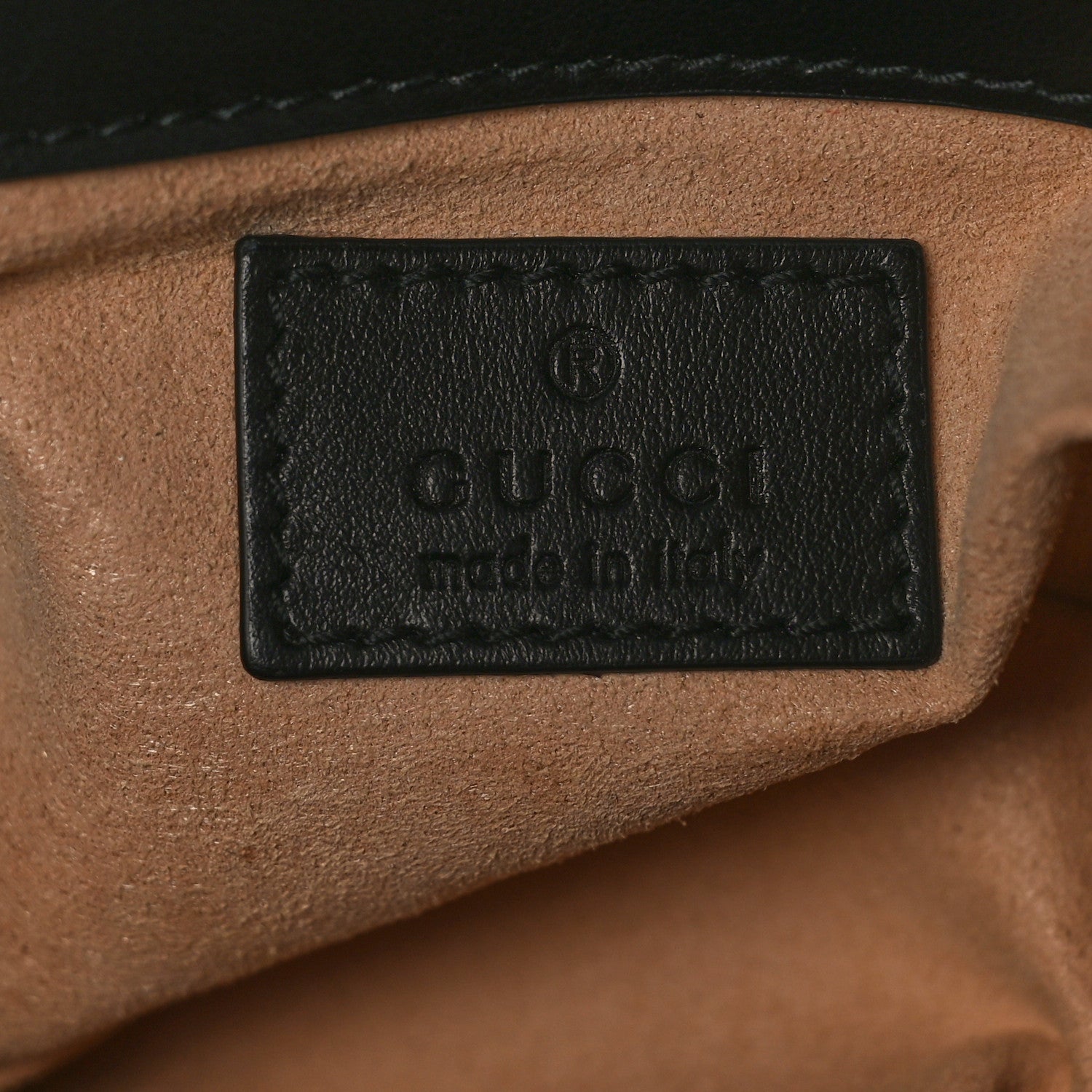 Gucci Calfskin Matelasse Super Mini GG Marmont Shoulder Bag Black 6 of 8