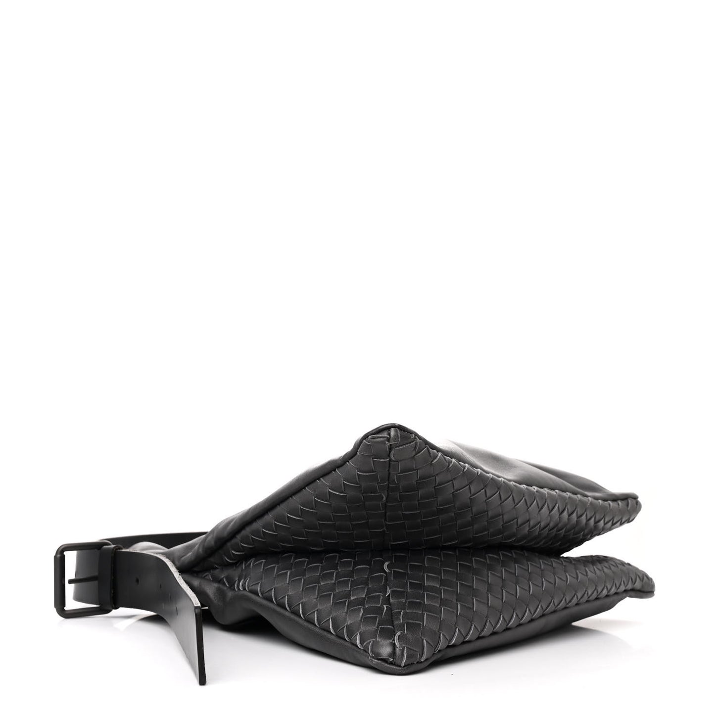 Nappa Intrecciato  Messenger Bag Grey Black