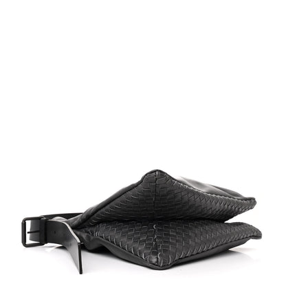 Bottega Veneta Nappa Intrecciato  Messenger Bag Grey Black 4 of 10