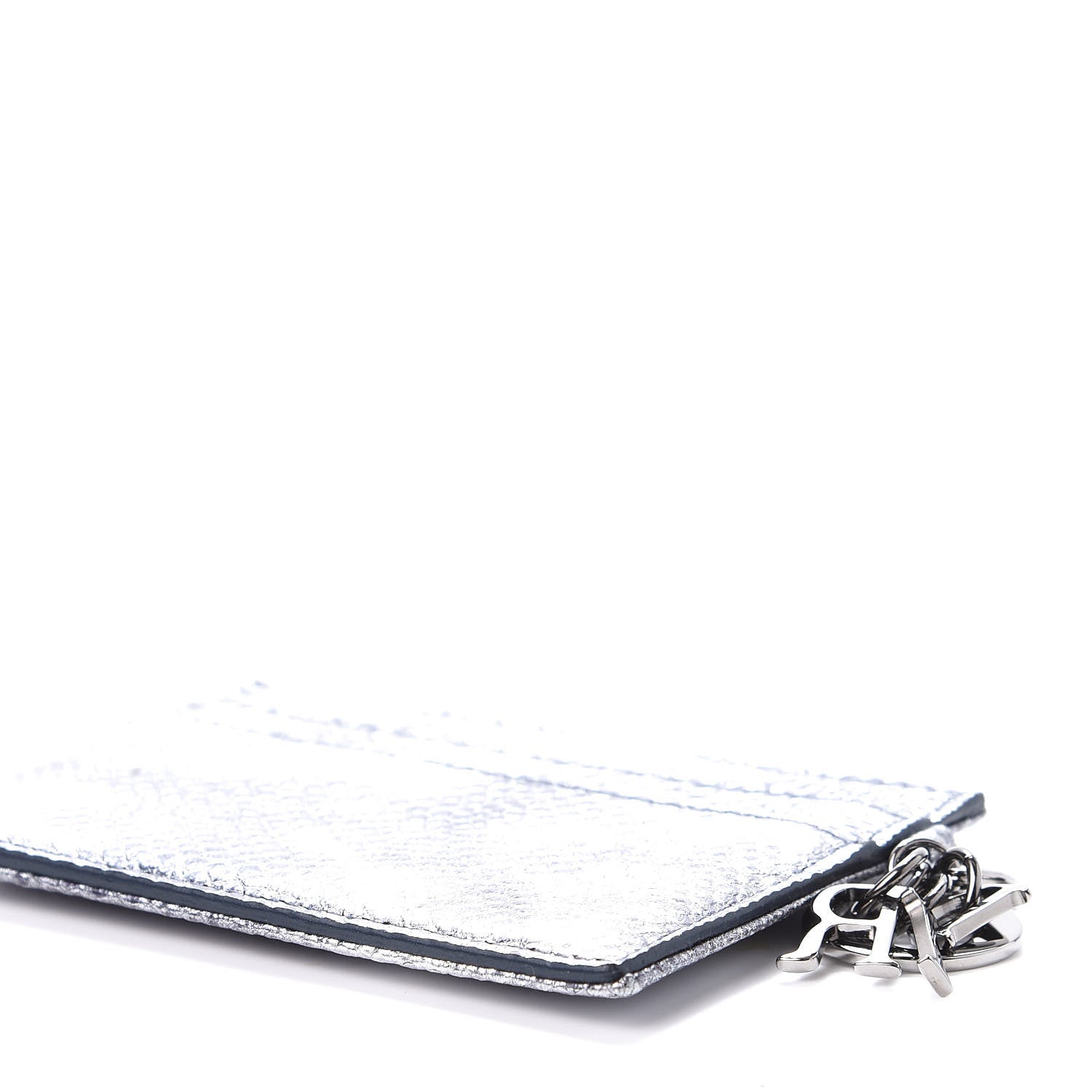 Christian Dior Karung Lady Dior Card Holder Vieil Argent 9 of 9